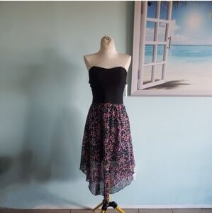 NWT No Boundaries Floral High-Low Strapless Dress - Y2K Fairycore - Small